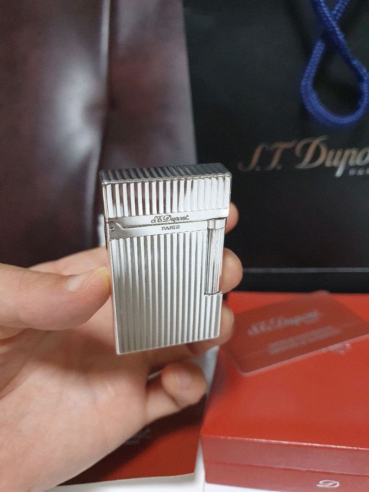 [풀세트] 듀퐁라이터 라인2 ca16827 스트라이프 은장 듀퐁 라이타 이미지