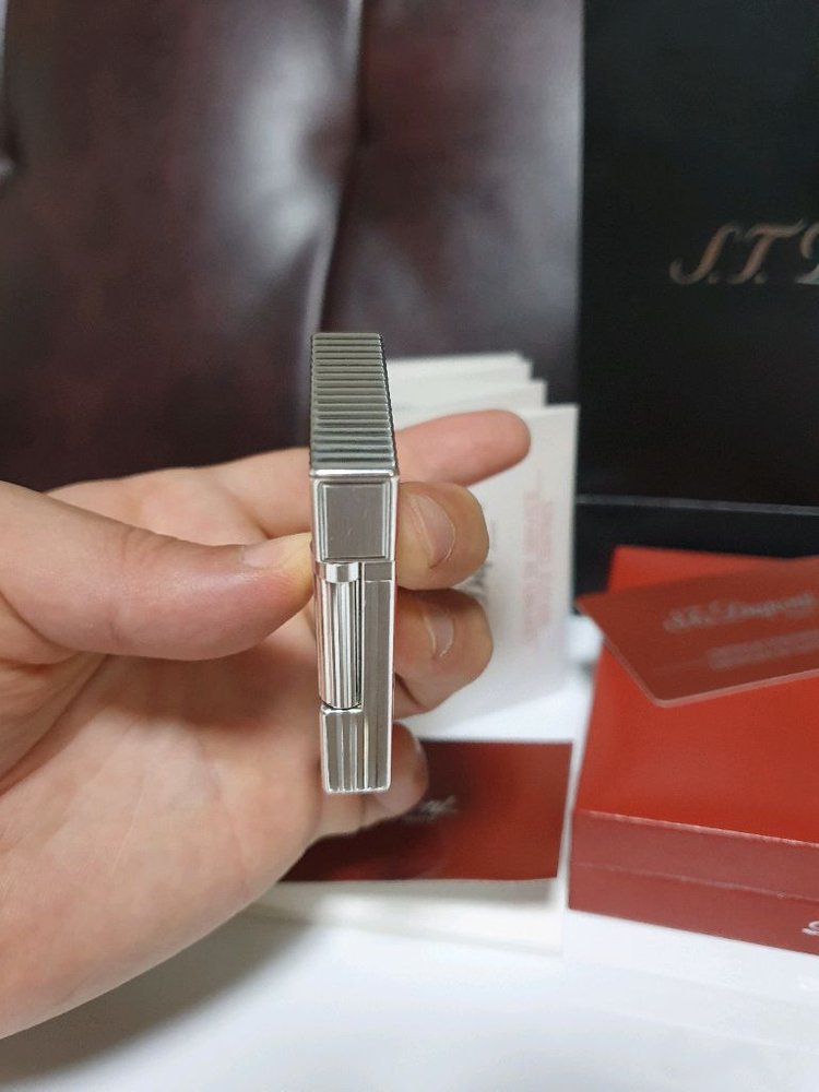 [풀세트] 듀퐁라이터 라인2 ca16827 스트라이프 은장 듀퐁 라이타 이미지