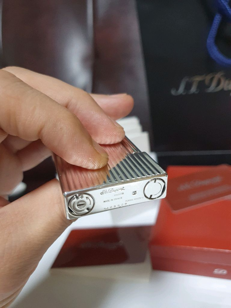 [풀세트] 듀퐁라이터 라인2 ca16827 스트라이프 은장 듀퐁 라이타 이미지