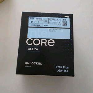 인텔 270k plus 플러스 미개봉 팝니다. 이미지