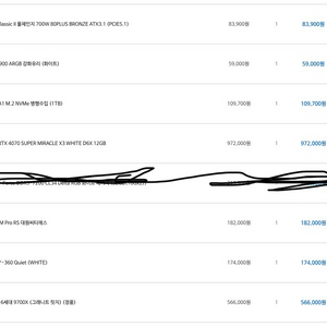 고성능 화이트 게이밍 PC 본체 이미지