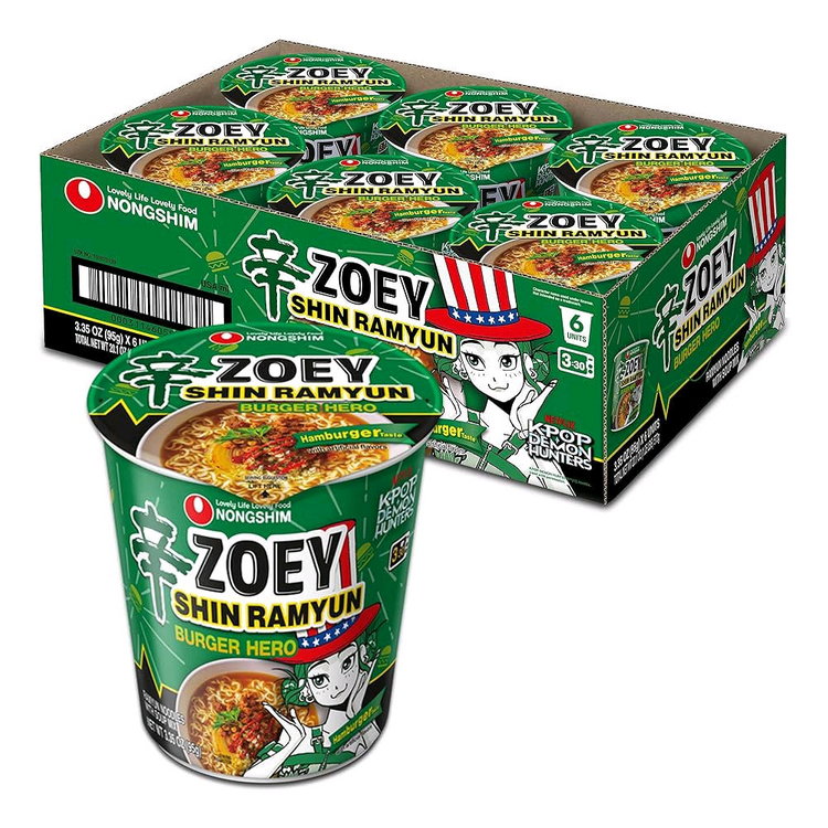 농심 신라면 케이팝데몬헌터스 한정판 햄버거컵(6개 세트) 이미지