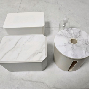 대리석 무늬 물티슈 케이스, 대리석 무늬 롤 화장지 케이스, 생활용품들 판매 이미지