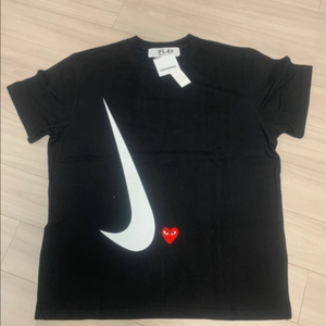 꼼데 꼼데가르송 x 나이키 콜라보 반팔 티셔츠 블랙 XL 새상품 이미지