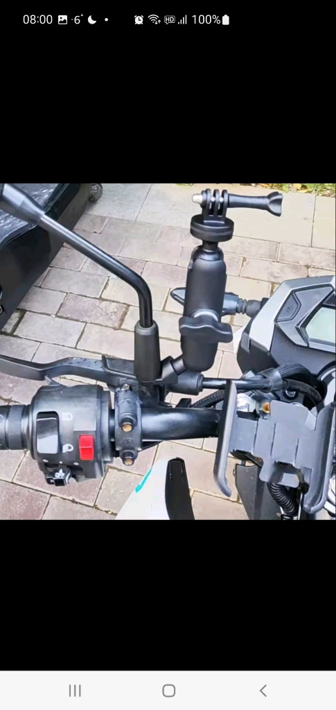 오토바이 전기자전거 핸들 바 폰 자석 거치대 램 마운트 이미지