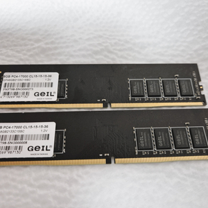 GeIL DDR4 8G PC4-17000 CL15 PRISTINE 블랙 8GB x 2개 16gb 세트 이미지