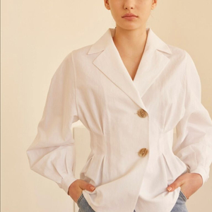 모한 블라우스 자켓 새상품 화이트 볼륨 자켓 이미지