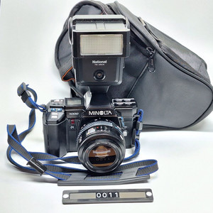 빈티지 필름카메라 풀세트/미놀타 a-7000 35-70mm 렌즈 스트로브 카메라가방 레트로 앤틱 로모 필카 감성 이미지