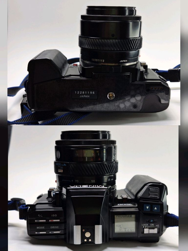 빈티지 필름카메라 풀세트/미놀타 a-7000 35-70mm 렌즈 스트로브 카메라가방 레트로 앤틱 로모 필카 감성 이미지