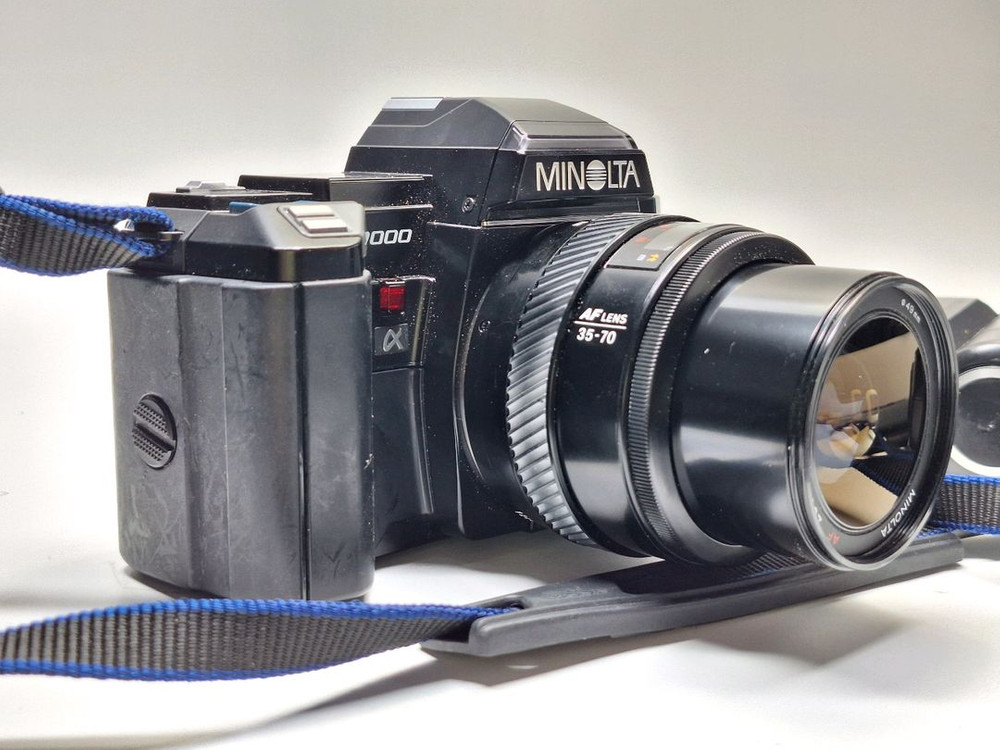 빈티지 필름카메라 풀세트/미놀타 a-7000 35-70mm 렌즈 스트로브 카메라가방 레트로 앤틱 로모 필카 감성 이미지