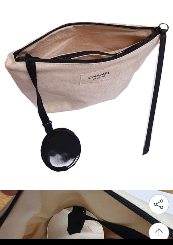 <새제품>샤넬 뷰티 이중 파우치 코튼(+ 탈부착가능한 거울 포함) 이미지