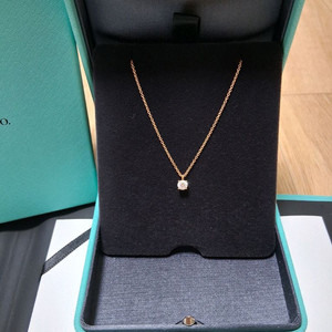 티파니 2.7부 (0.27ct) 다이아 18k 로즈골드 솔리테어 목걸이 이미지