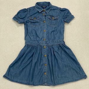 (정품) 폴로 신형 키즈 데님 반팔 셔츠 원피스 12세 이미지