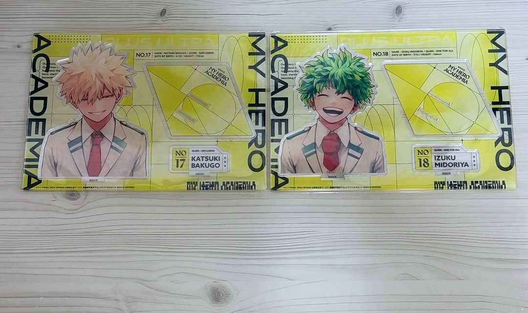 일괄) 히로아카 기가점프 미소 아크릴 스탠드 바쿠고 미도리야 나히아 특전 나의 히어로 아카데미아 이미지