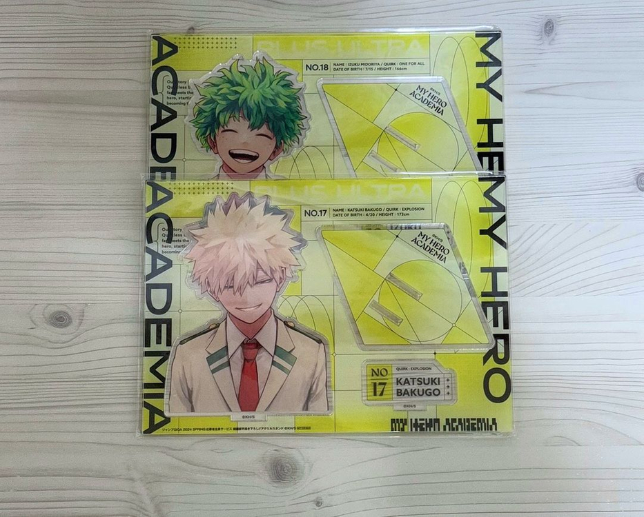 일괄) 히로아카 기가점프 미소 아크릴 스탠드 바쿠고 미도리야 나히아 특전 나의 히어로 아카데미아 이미지