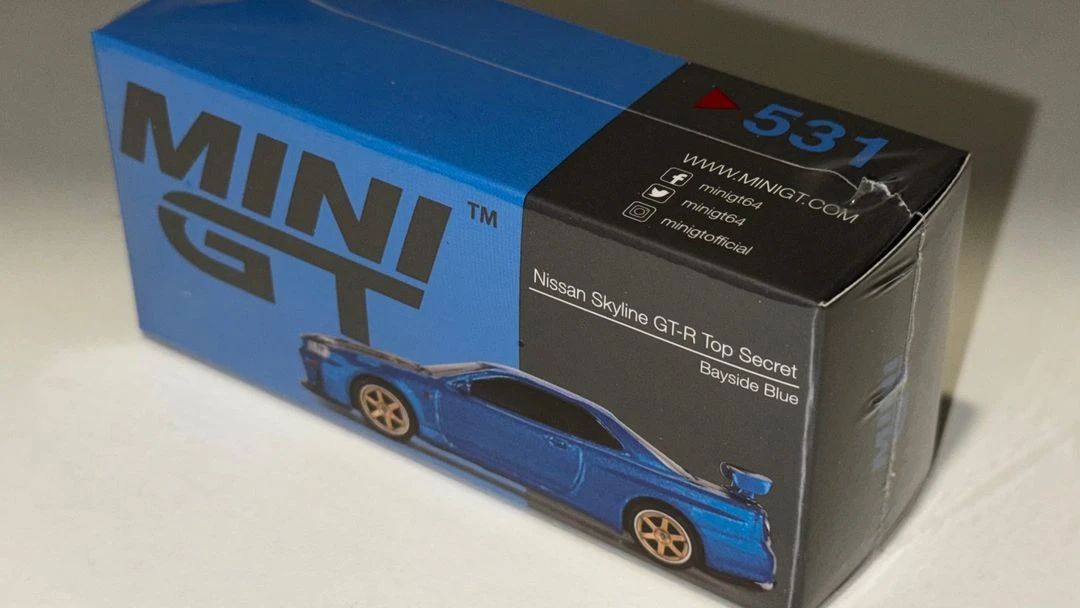 1/64 닛산 스카이라인 GT-R R34 탑시크릿 블루 다이캐스트 모형자동차 - 안심되는 중고거래