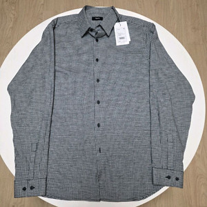 띠어리 깅엄 체크 셔츠 M 103-105 또는 105 슬림핏 새제품 이미지