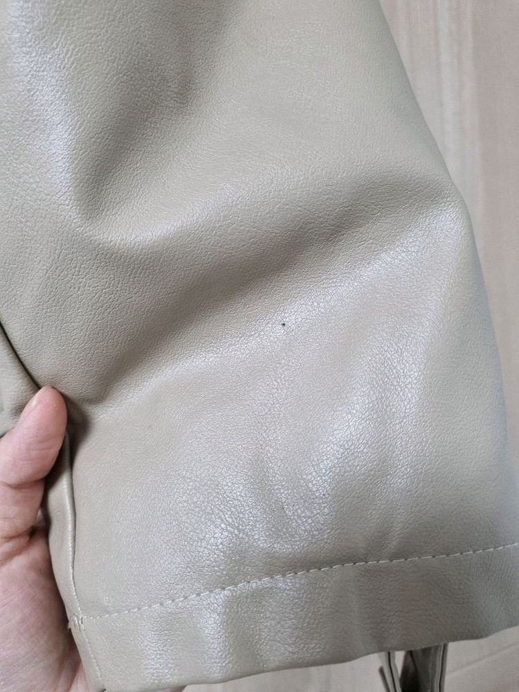 ulia 인조레더 크롭 자켓 베이지 무료배송 이미지