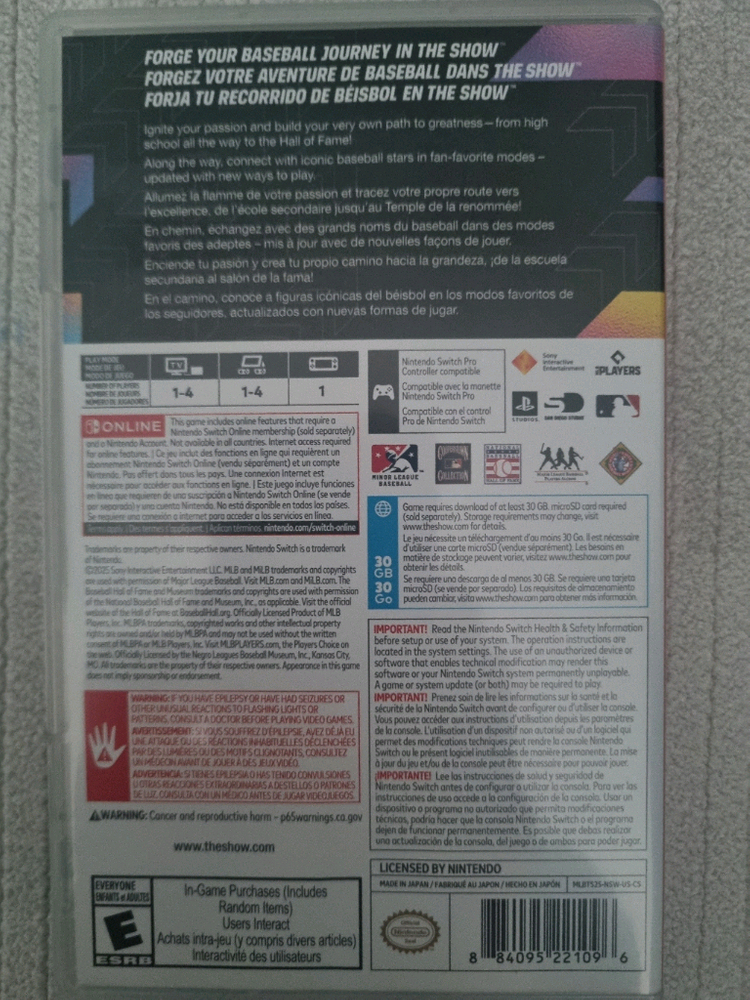 닌텐도 스위치 MLB 더쇼25 이미지