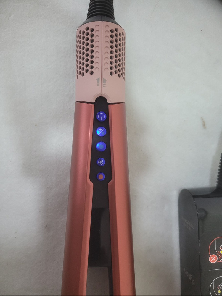 [S급/다이슨] 에어스트레이트 스트레이트너 스트로베리 브론즈/블러시 핑크 / 바람으로 열손상 없이 스트레이트 이미지