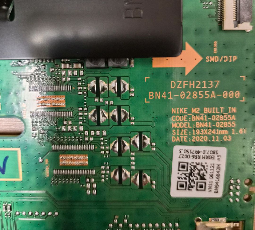 [부품]삼성 65인치 TV KQ65QA70AFXKR 부품(메인보드, 파워보드, WIFI/BT 모듈, 스탠드) 판매 이미지