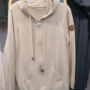 노앙 크루(Nohant Crew) 니트 후드 집업 베이지 (실측 가슴 48) 이미지