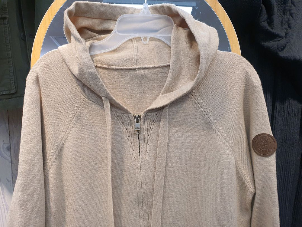 노앙 크루(Nohant Crew) 니트 후드 집업 베이지 (실측 가슴 48) 이미지
