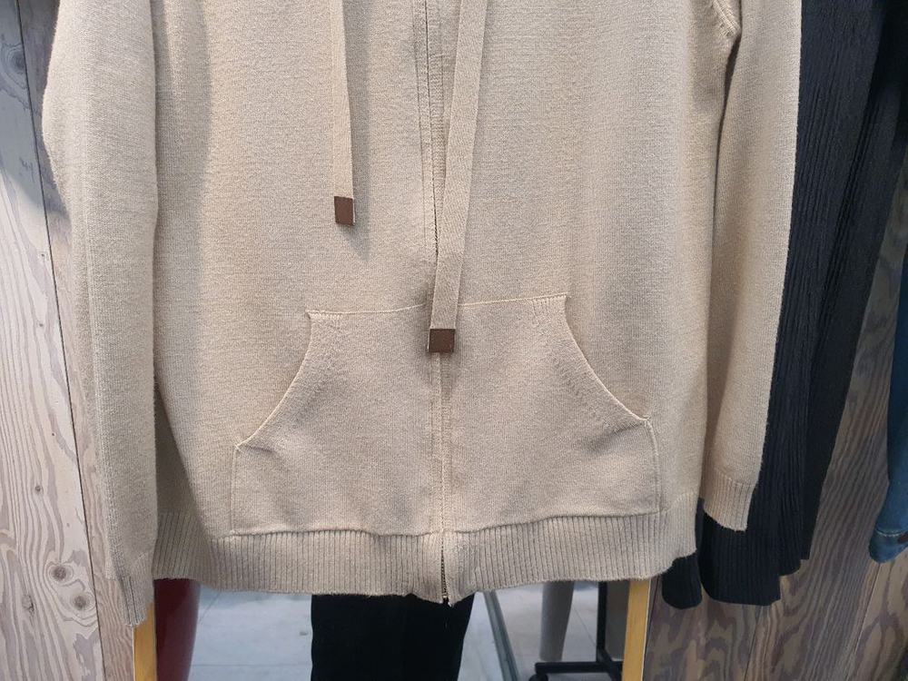 노앙 크루(Nohant Crew) 니트 후드 집업 베이지 (실측 가슴 48) 이미지