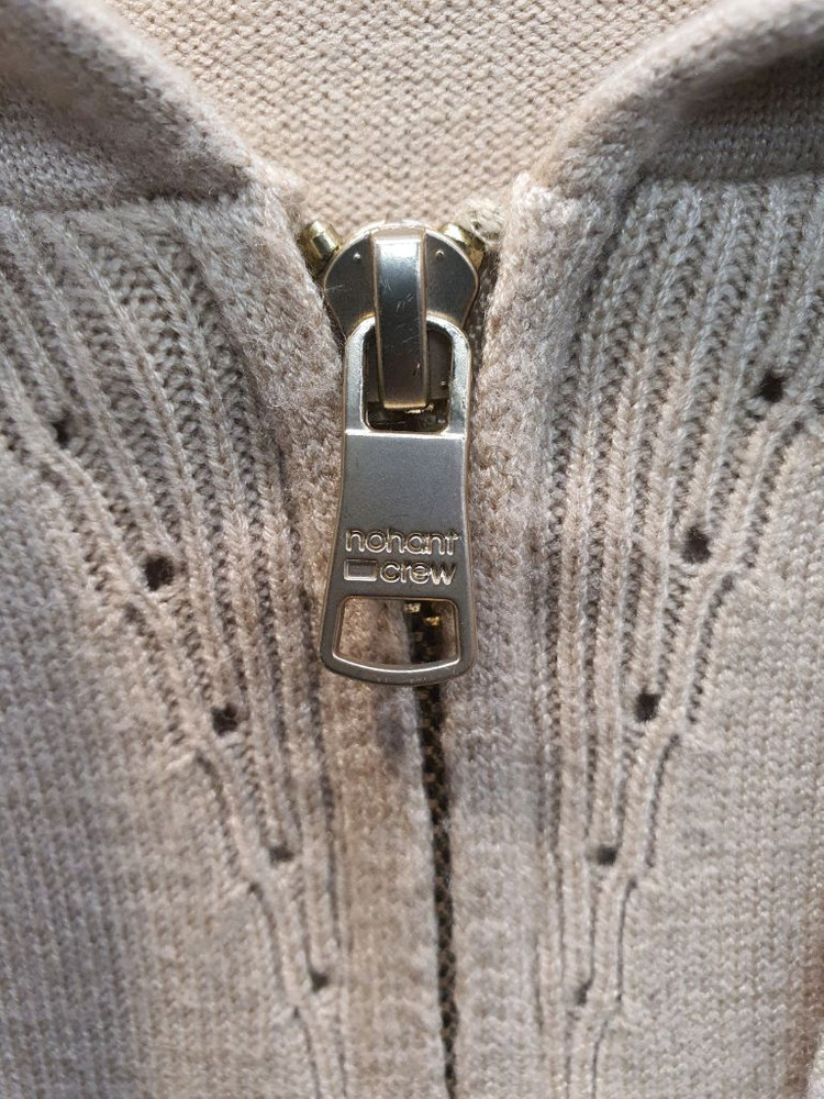 노앙 크루(Nohant Crew) 니트 후드 집업 베이지 (실측 가슴 48) 이미지