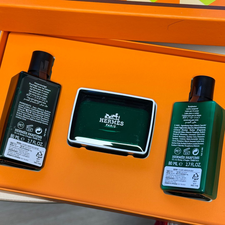 에르메스 오도렌지 베르테 바디세트 3종 바디로션 워시 명품비누 쇼핑백포함 새제품 팝니다. 이미지