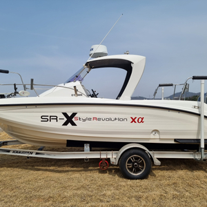 (낚시보트) 야마하 SR-X (130마력) + 카라반 트레일러 + 보팅장비 일체 일괄 판매합니다. 이미지
