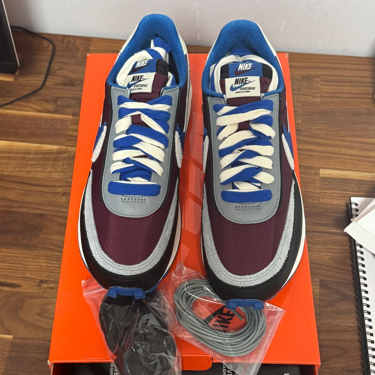 나이키 사카이 언더커버 LD 와플 나이트마룬 팀로얄 275 사이즈 지드래곤 스니커즈 운동화 신발 DJ4877-600 이미지
