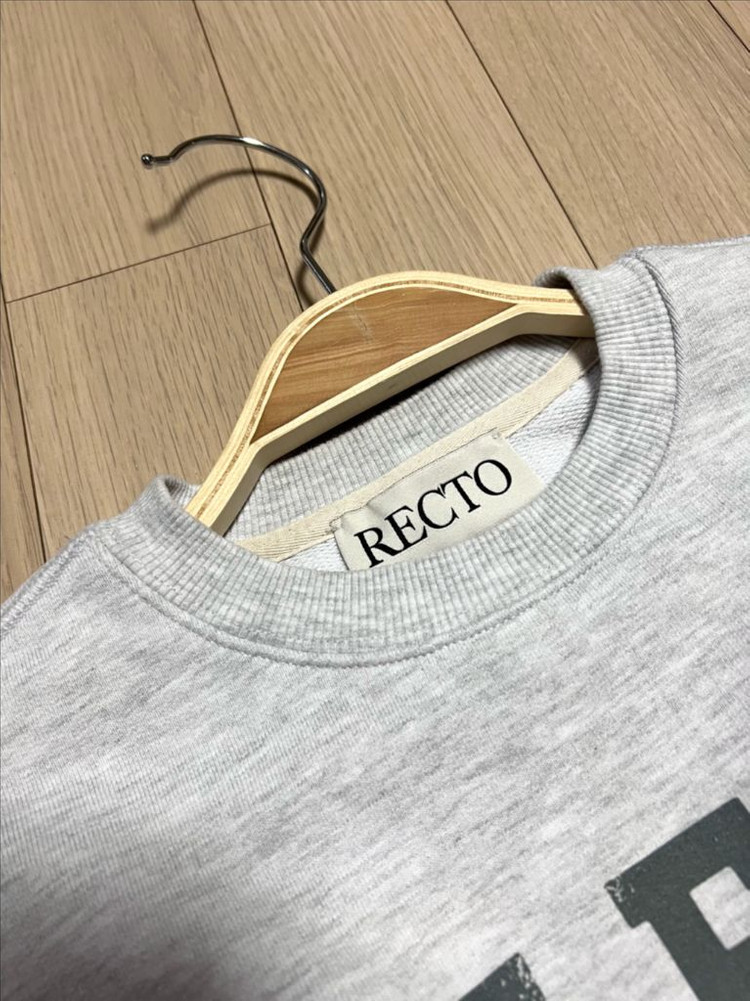 22년 렉토 RECTO LLEGE 로고 스웻셔츠 차정원 멜란지그레이 크롭 맨투맨 티셔츠 이미지