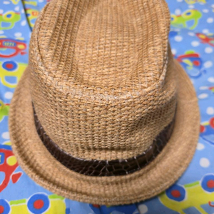 빈티지 밀짚 페도라 이미지