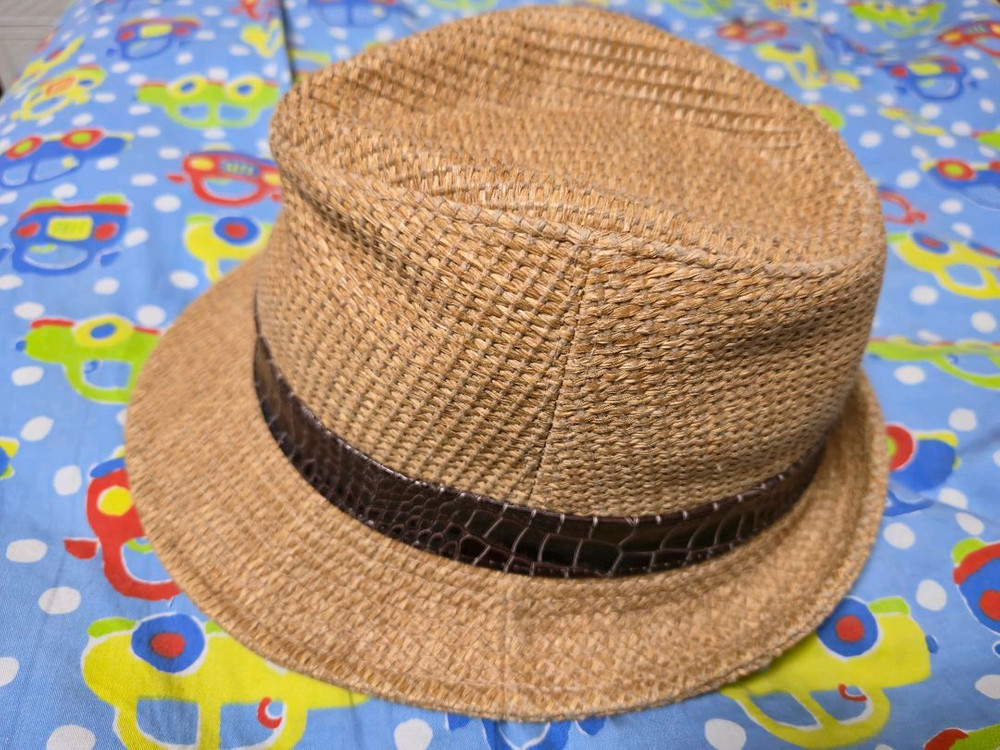 빈티지 밀짚 페도라 이미지