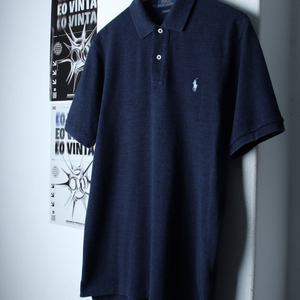 (M-L) 폴로 랄프로렌 반팔 카라 티셔츠 네이비 이미지