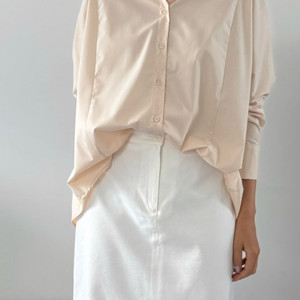 25 꺌랑 왜다려셔츠 베터베이지 ,화이트 F 이미지