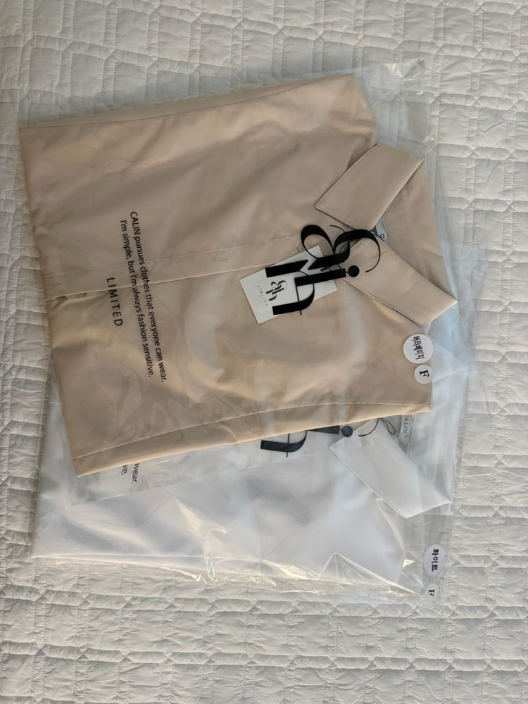 25 꺌랑 왜다려셔츠 베터베이지 ,화이트 F 이미지