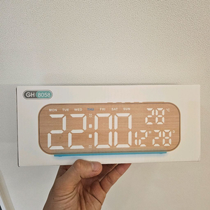 시계 LED 디지털 탁상시계 온도 알람 타이머 인테리어 이미지