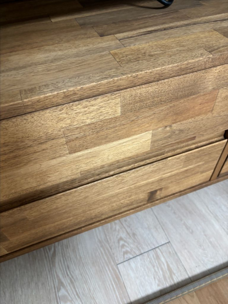 원목 거실 TV장 이미지