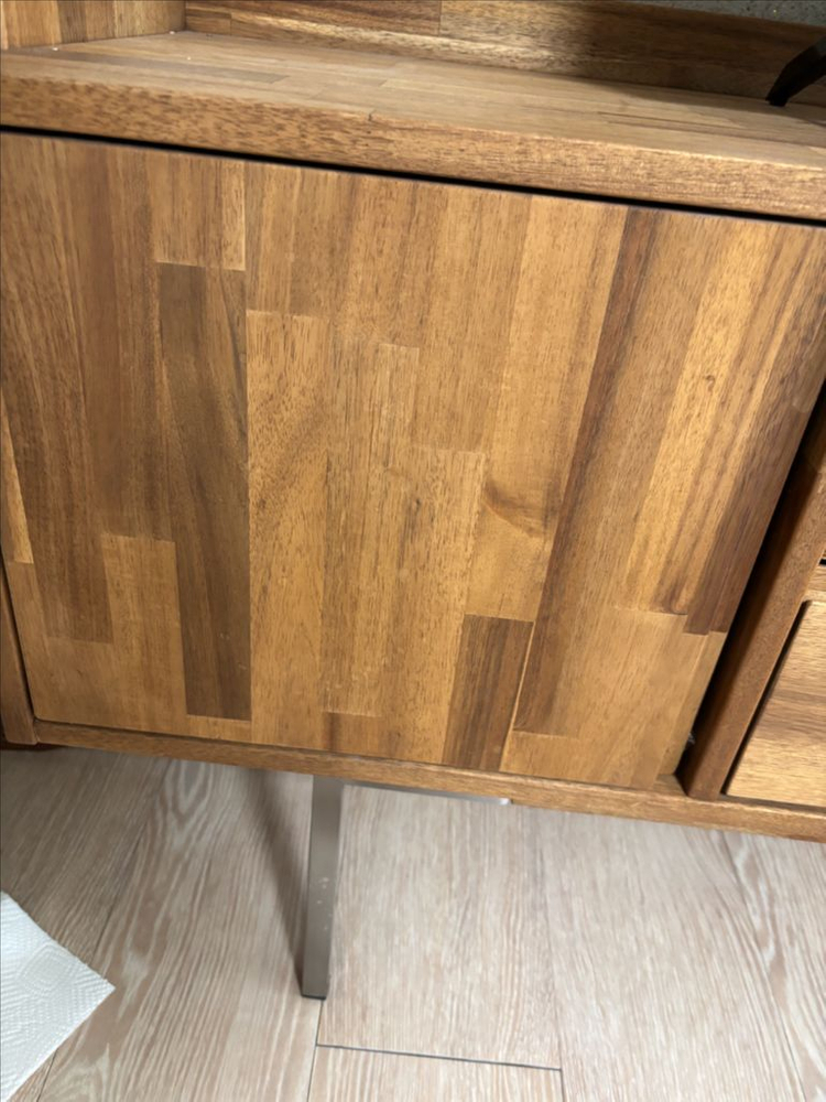 원목 거실 TV장 이미지