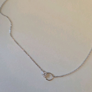 미니골드 14k 더블로엔(화이트 골드) 목걸이 이미지