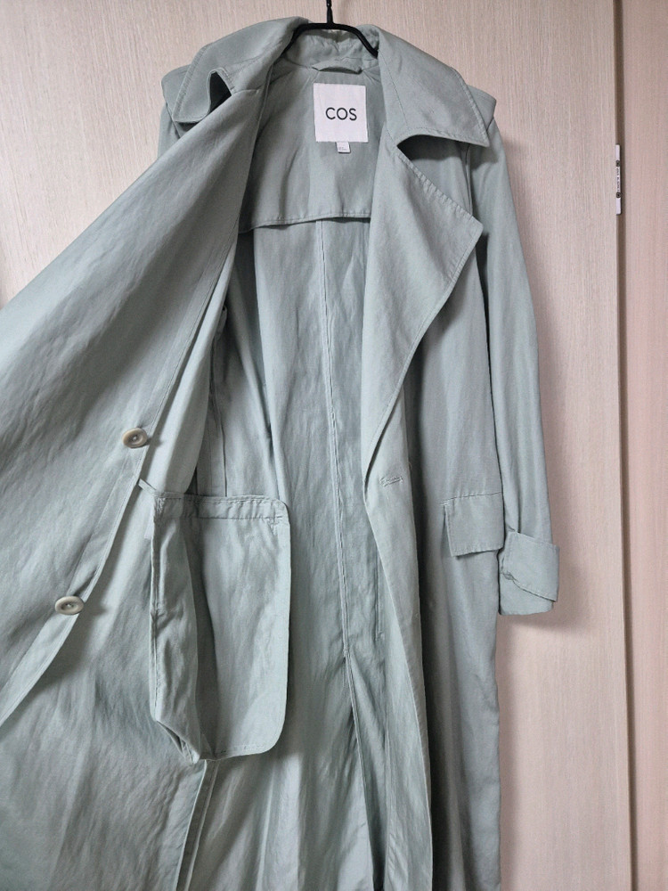 COS 코스 롱트렌치 린넨 코트 34 신형 리오셀 이미지