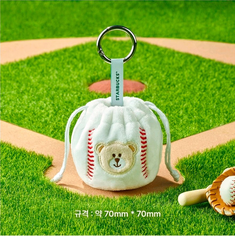 미개봉]스타벅스 2026 KBO 베어리스타 야구공 복조리 키링 키체인 이미지