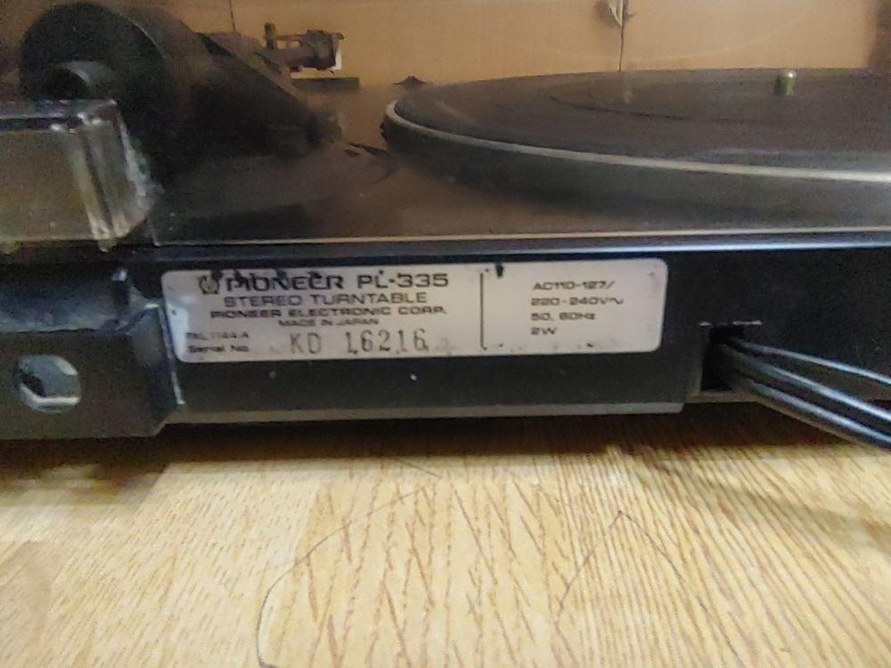 파이오니아 LP 턴테이블 PL 335 (오디오 앰프 음향플레이어 이미지