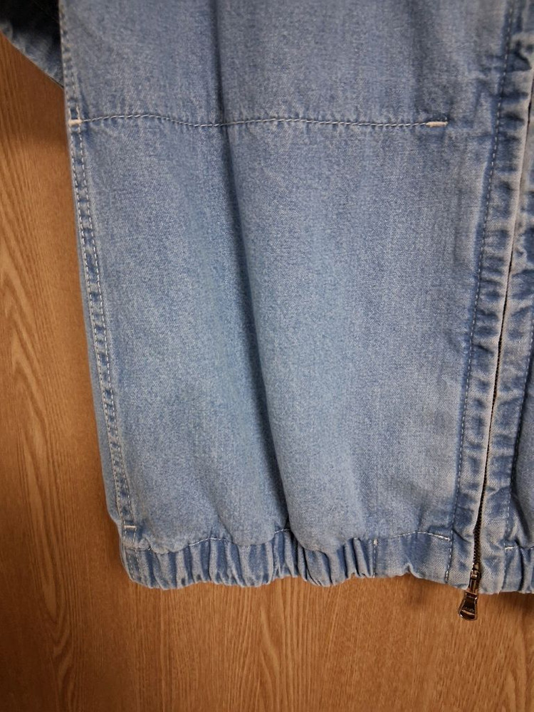 타임옴므 하프 슬리브 집업 데님 셔츠 이미지