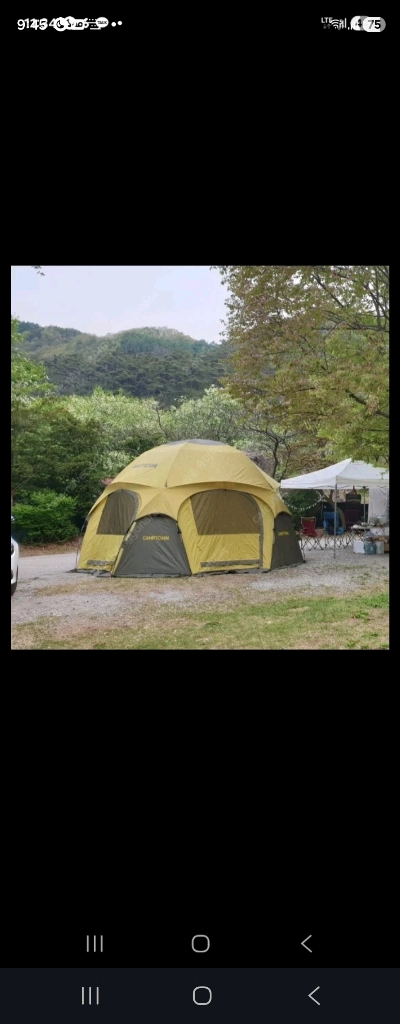 캠핑 텐트 캠프타운 빅돔S 머스타드색상 이미지