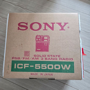 소니 ICF-5500W 빈티지 라디오 박스풀셋 이미지