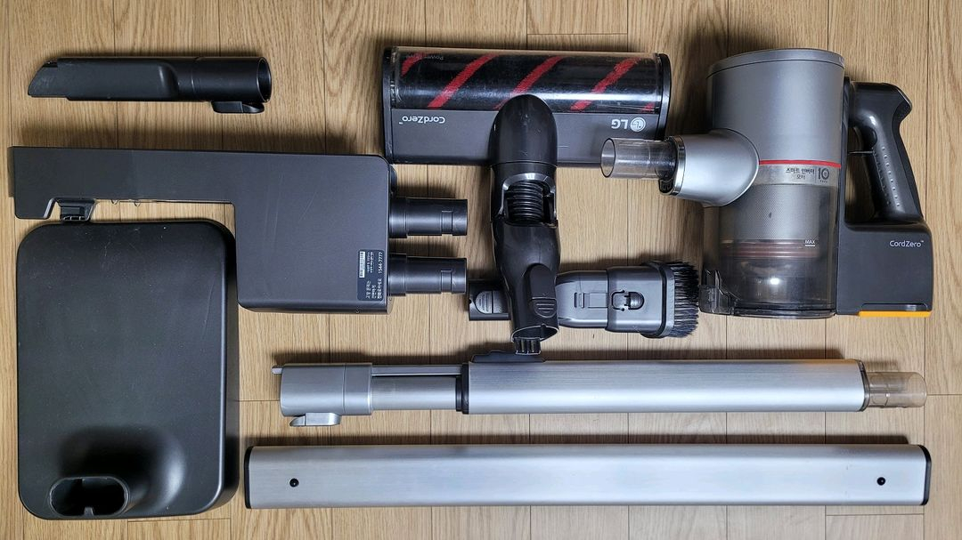 깨끗하게 세척한 LG 코드제로 무선 청소기(37분 연속동작) 이미지