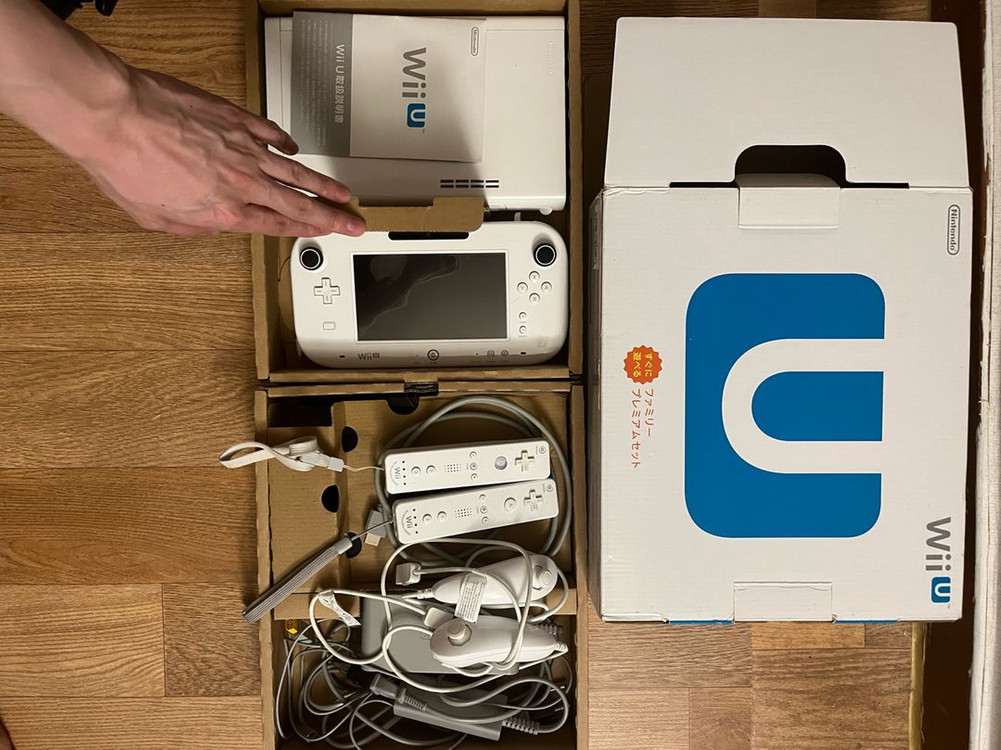 닌텐도 wii u 위유 화이트 프리미엄 세트(시로) 풀박스 + 게임팩다수 이미지